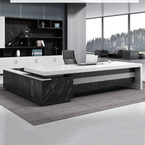 Modern Plate Atmospheric Office Fashion Manager Desk Minimalist Desk White Creative Boss Table and chairs Combined