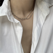 Simple Joker gold plated necklace women European and American fashion short chain zircon choker texture neck chain choker tide