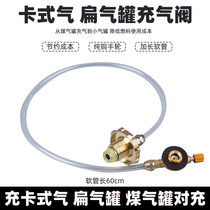 Outdoor flat gas tank inflatable valve converts liquefied gas gas-gas card magnetic furnace clamping furnace gas tank inflatable adapter