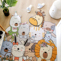 Entrance Doormat Cartoon Floor Mat Doorway Mat closing Silk ring footbed can cut rugs into the door mesh Red home Custom