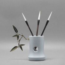 New Chinese modern creative ceramic pen holder Soft decoration-like room Indoor Storage Jar Handicraft Swing in the room