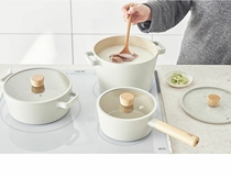 Korean straight hair FIKA stew with lid ceramic coating gas open flame induction cooker can be used in three sizes