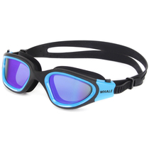 Whale framed swimming goggles HD anti-fog waterproof swimming goggles men and women flat light coated swimming glasses equipment