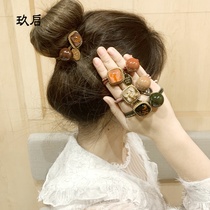 Head rope female Net red Korean version of ins temperament leather band hair rope Korean tie head Hairband bracelet dual purpose simple headwear
