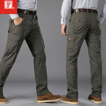  Summer military pants Casual pants Mens pants Loose straight thin mens pants Outdoor multi-bag pants Mens trousers Overalls