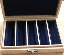 Linen multi-grid storage box seal box brocade box printing stone jade seal box calligraphy and painting seal cutting packaging custom-made