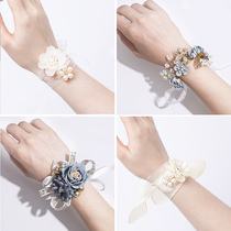 Wedding wrist flower simple hipster bridesmaid group sister group hand flower Korean Wedding Bride wedding dress childrens wrist flower