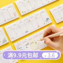 New creative cartoon memo Post-it notes weekly plan book n post can be torn and pasted