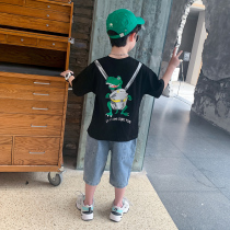 Childrens clothing boys summer clothes 2021 New set childrens foreign style summer boy two-piece handsome Korean version of tide clothes