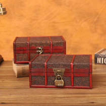 Retro Delicate Containing Box Wood With Lock Tabletop Jewellery Hairpin Storage Box Password Antique Small Box Wooden Box