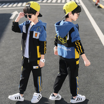 Boy autumn dress foreign style suit childrens sports Net red 2021 New Big Boy fashionable spring and autumn childrens clothing handsome 10 years old