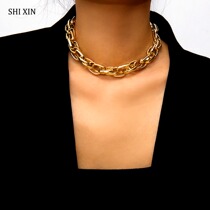 Punk Metal Big Thick Chain Choker Necklace for Women Jewelry