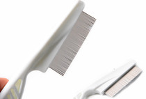 Pet grate comb small number 14CM white plastic handle Pets in addition to flea dense teeth comb Cat Dog Universal Comb