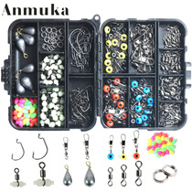 251 Pieces Cross Border Hot Selling Luja Fishing Small Accessories Gear Suit Lead Pendant Swivel Connector Iso Fishing Sea Fishing Cover