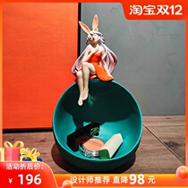 Bunny girl living room coffee table decoration entrance entrance key storage bubble girl dressing table shoe cabinet ornaments