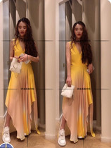 Jiayi Fadai maje19 spring and summer casual sleeveless gradient tie-dye long dress sexy slim dress E19resia