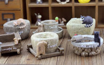 Korean super cute animal small flower pot cartoon home furnishings features ashtray series gift men gift