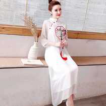 Temperament Fairy Wind Clothing Chinese Style Improved Qipao Dress F649