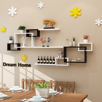 Living room background wall wall cabinet bookshelf partition dining room wall hanging room bedroom decoration shelf Wall shelf