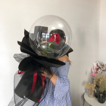 Space rose Little prince rose diy material net red transparent bobo ball rose bouquet balloon rose