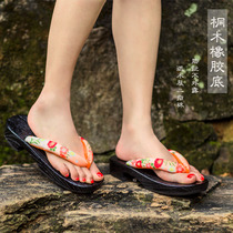 Bernice clogs women flat with Chinese style COSPLAY comfortable Japanese style photo small size 33 34 35