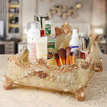 European large cosmetics storage box household desktop dressing table lipstick skin care products dust Net red shelf