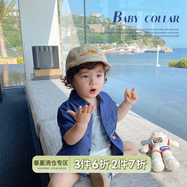 Chen Tai Pig L Mom Baby Boy Summer New Denim Shirt Baby Casual Over childrens cardiovert blouses