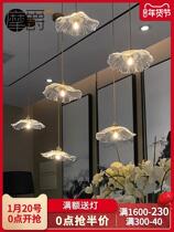 Nordic Japanese glass small chandelier Restaurant bar Bay window Light luxury corridor Aisle Balcony Net red bedside Bedroom light