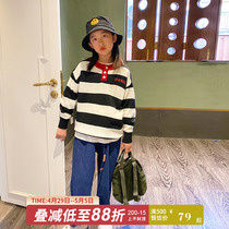 Princess Noro Girl Girl 2022 Springtime New Striped Needle Weaselwear Sweater Sweater Sweater Sweater Casual Thin