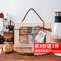 Snowflake crisp box nougat gift box carrying gift box Madeleine Christmas cookie pound cake baking