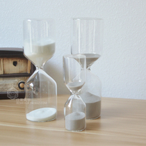 Creative modern industrial wind glass hourglass ornaments office study decorations 5 30 minutes timer