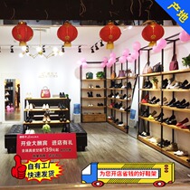 Shoe store Shoe rack display rack wall clothing childrens shoe store Creative commercial floor-to-ceiling simple wrought iron shop shoe rack