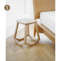 Chewing letter stool designer simple fashion Nordic Japanese solid wood shoe bench porch shoe bench side