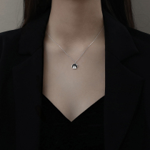 Silver necklace light luxury niche 2021 new female Valentines Day gift 2020 sterling silver choker summer design sense