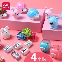 Del pencil sharpener small portable children cartoon pencil sharpener pencil knife eyebrow pencil simple one or two