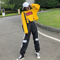 Korean version of loose long sleeve hip hop hip hop street dance adult dance suit Korean dance jazz dance jazz dance costume student performance suit