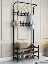 Simple coat rack shoe rack integrated hanger floor bedroom living room entrance shoe stool