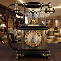 European-style antique telephone cabinet home retro telephone converter creative dial wireless home fixed phone card