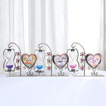 8221 Love Single Hang Photo Frame Creative Hourglass Timer Iron Point Diamond Send Men and Women Friends Valentines Day