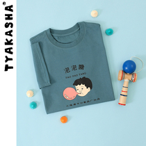 (Sugar Paper Series) TYAKASHAKIDS Takasha Kids Kids T-Shirt Summer New Green Short Sleeve T-Shirt