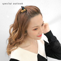 Plush little hairpin female top clip bangs female Net red short hair ornaments small grab clip hairpin 2020 winter headdress