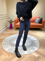 Xiangjia takes off from dusk stretch warm and thick knitted jeans women high-waisted tuxedo trousers