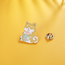 Creative new products Japanese cartoon cute personality kitten drink milk tea breast needle pin decoration