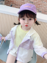 Girls sunscreen clothing 2021 new foreign style childrens breathable little girl baby summer thin air conditioning clothing jacket