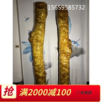 Dingding nanmu column decoration Sichuan golden nanmu root carving decoration wooden pillar gold nanmu pillar gloomy wooden dragon column