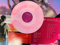 Movie soundtrack spot) vinyl glue over spring Tan Weiwei pink color powder glue LP record around