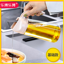 Lebo Lebo glass oil bottle leak-proof household oil bottle sauce tea pour oil bottle kitchen vinegar pot oil tank