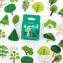 Forest Matter corpus Bottling Sticker Growth Manual Hand Ledger Decorative pattern sticker Decorative Handmade Material