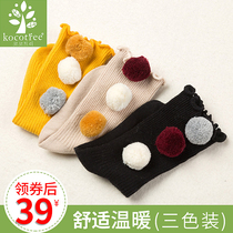 kk tree 2021 autumn and winter new socks children cotton socks cute girl pile socks Autumn Winter children socks