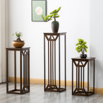 Flower shelf living room floor-to-ceiling flower stand decoration rack Chinese style simple modern plant shelf bamboo
